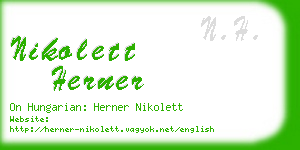 nikolett herner business card